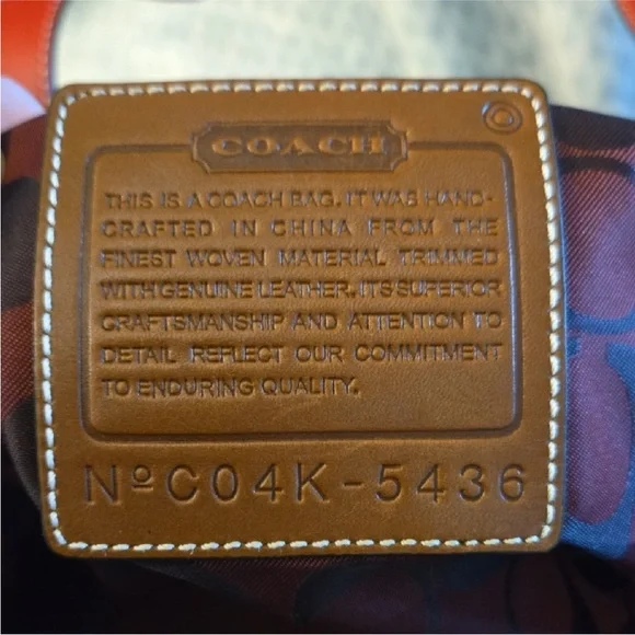 Coach Denim Weekender Tote Bag Cherry Coke lining Vintage Y2K C04K-5436 RARE - Picture 4 of 16